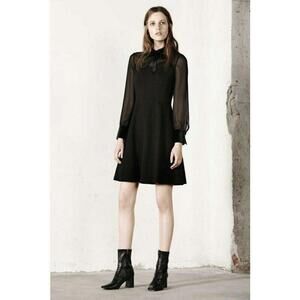 MO & Co women's Velvet Detail Dress Black Size XS $350 top quality
